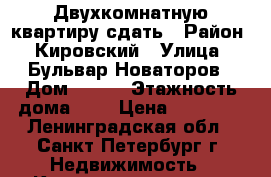 Двухкомнатную квартиру сдать › Район ­ Кировский › Улица ­ Бульвар Новаторов › Дом ­ 116 › Этажность дома ­ 9 › Цена ­ 20 000 - Ленинградская обл., Санкт-Петербург г. Недвижимость » Квартиры аренда   